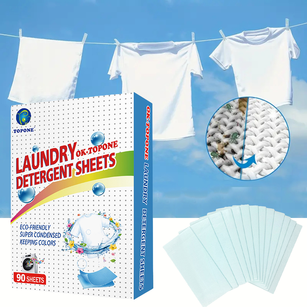 90 pcs Washer Sheets Detergent - Laundry Strip Eco avis et prix