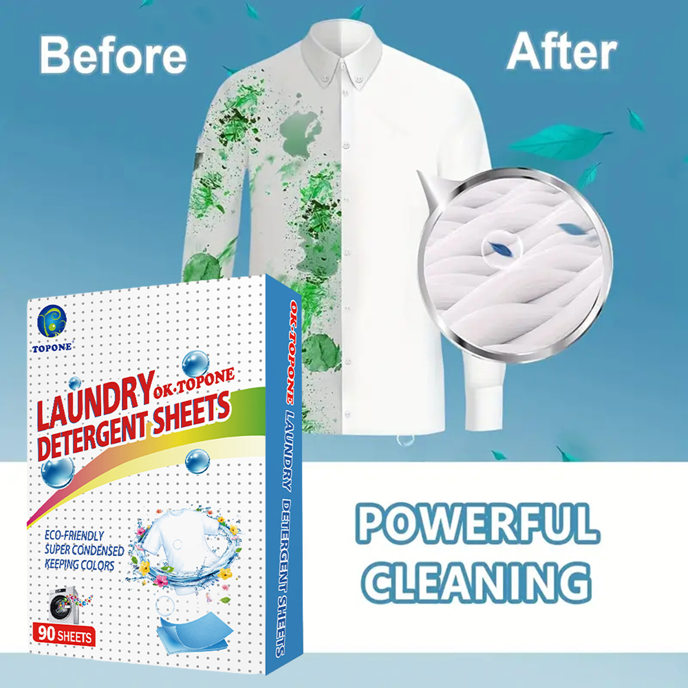 90 pcs Washer Sheets Detergent - Laundry Strip Eco avis et prix