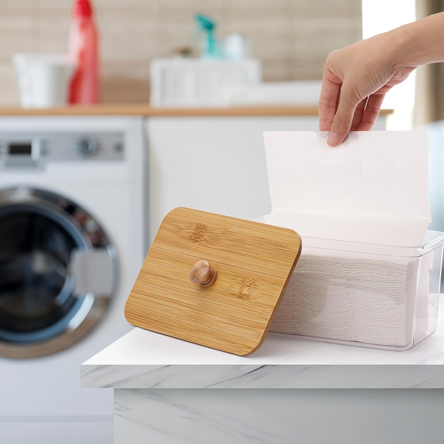 Acrylic Dryer Sheet Holder Con - Laundry Strip Eco avis et prix