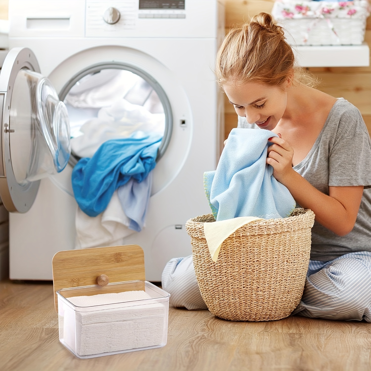 Acrylic Dryer Sheet Holder Con - Laundry Strip Eco avis et prix